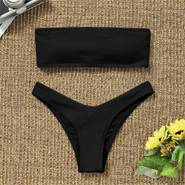 Fashion Thong Bikini 2021 Women Bequini Swimwear Summer Bathing Suit Push Up Padded Swimsuit Sexy Monokini Drop Shipping #P