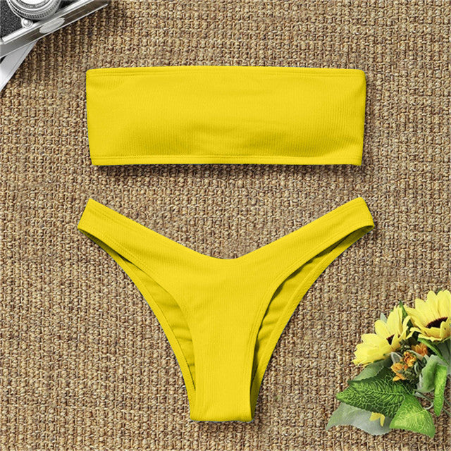 Fashion Thong Bikini 2021 Women Bequini Swimwear Summer Bathing Suit Push Up Padded Swimsuit Sexy Monokini Drop Shipping #P