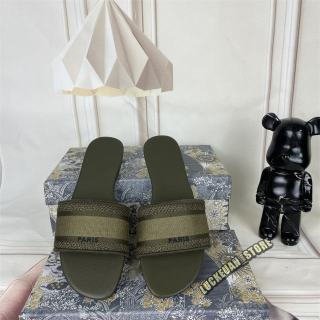 Women Sandals Woman Shoe Slipper Embroider Sandals Summer 2022 Women Slides Slipper Woman Flip Flop Slippers Floral Print